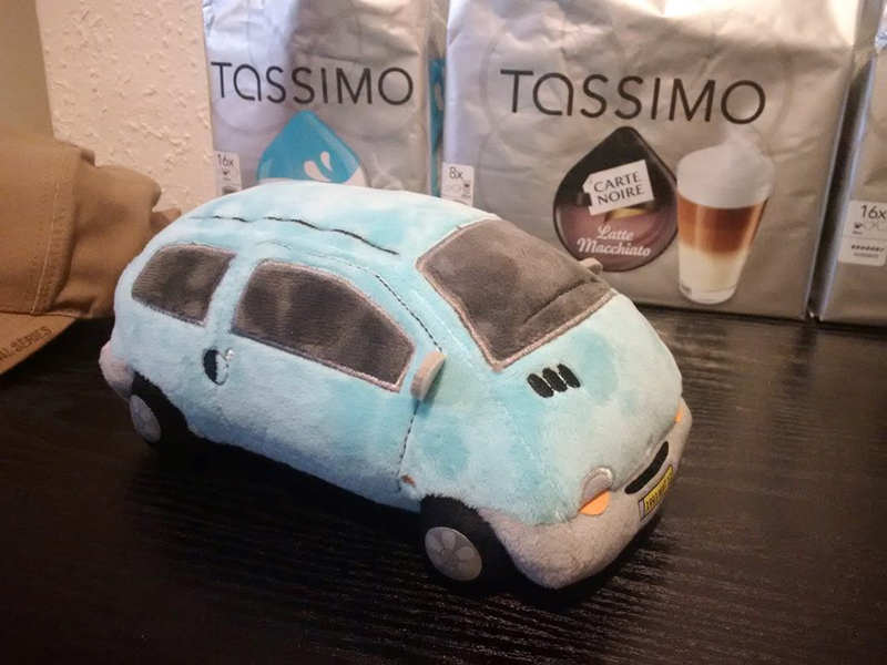 Illustration for article titled My plushie Twingo arrived this morning.